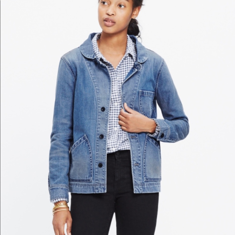 Madewell denim workwear chore jacket blazer XS New